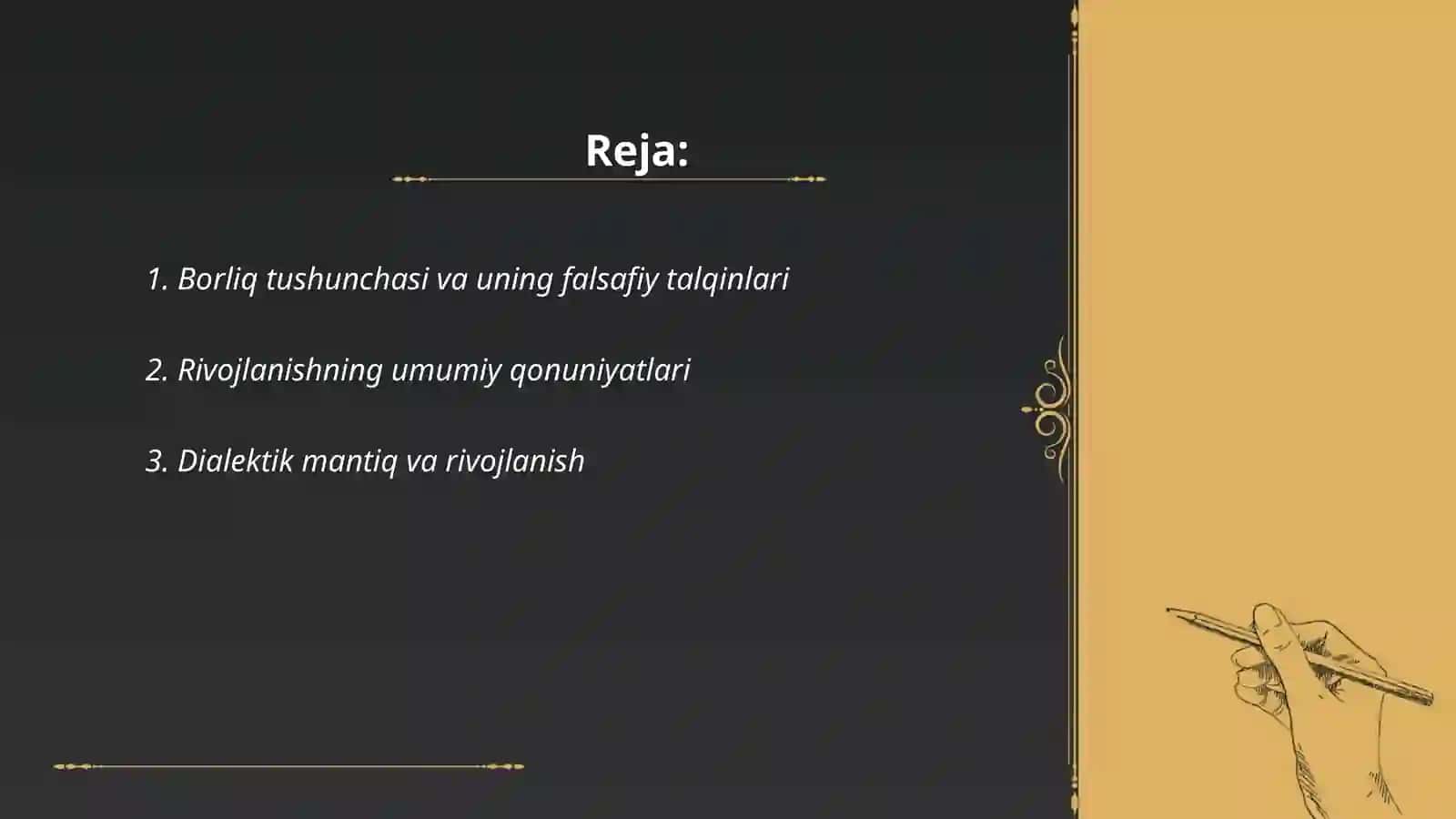 Borliq va rivojlanish falsafasi 2