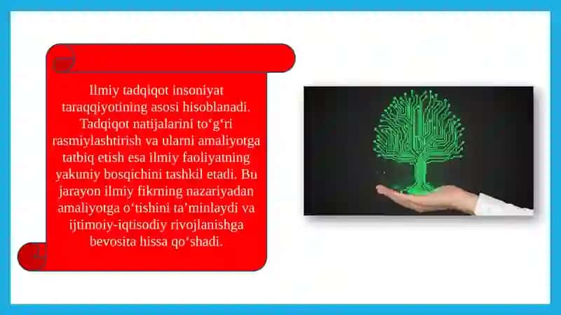 Ilmiy tadqiqot natijalarini rasmiylashtirish va joriy qilinishi 2