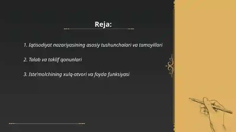 Iqtisodiyot nazariyasi 2