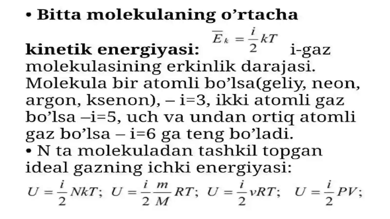 Izojarayonlarning Termodinamikani 2