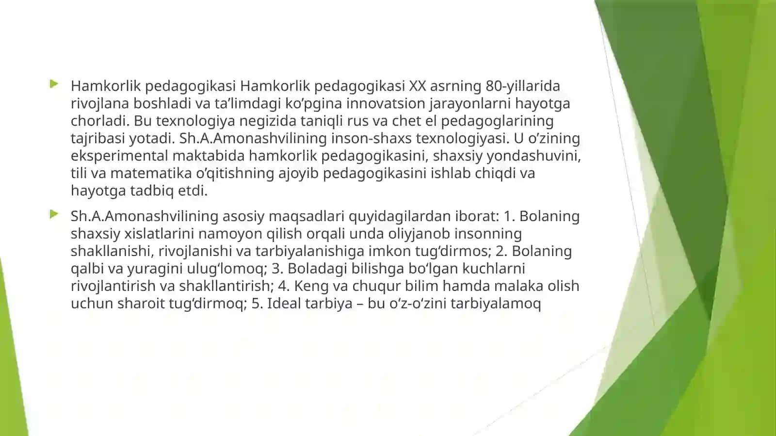 Pedagogiktexnalogiyafanini o‘qitishda shaxsga yo‘naltiriligi 2