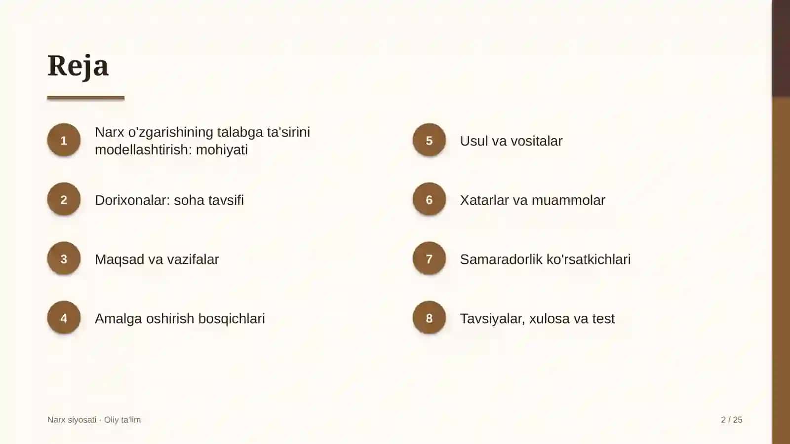 dorixonalarda narx o'zgarishining talabga ta'sirini modellashtirish 8169 2