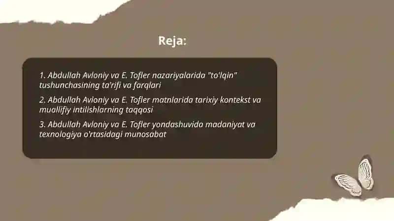 Abdullah Avloniyning madaniyat to'lqinlari maqolasi va E.Toflerning Uchinchi to'lqin asarini qiyosiy tahlil qilish 2
