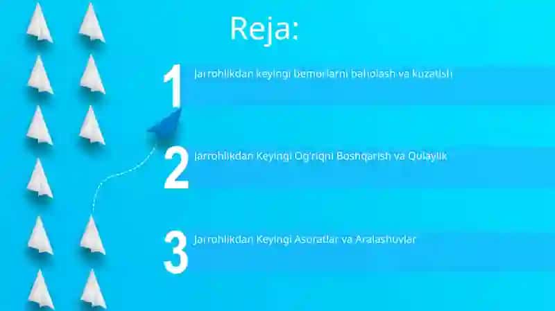 Jarrohlik amaliyotidan keyingi bemorlarni parvarishi va ularning nazorati 2