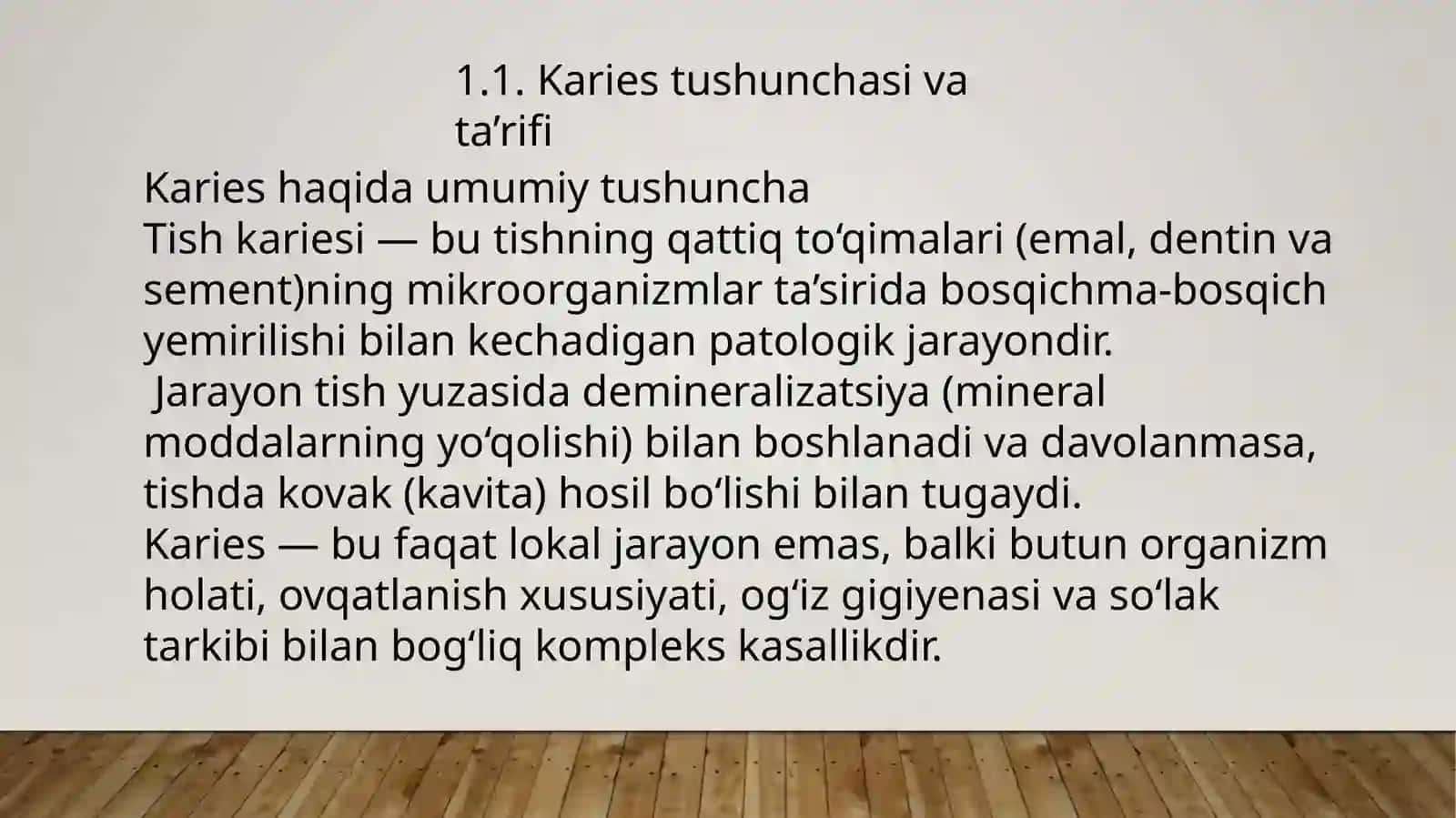 Kariesni umiumiy davolash usullari 2