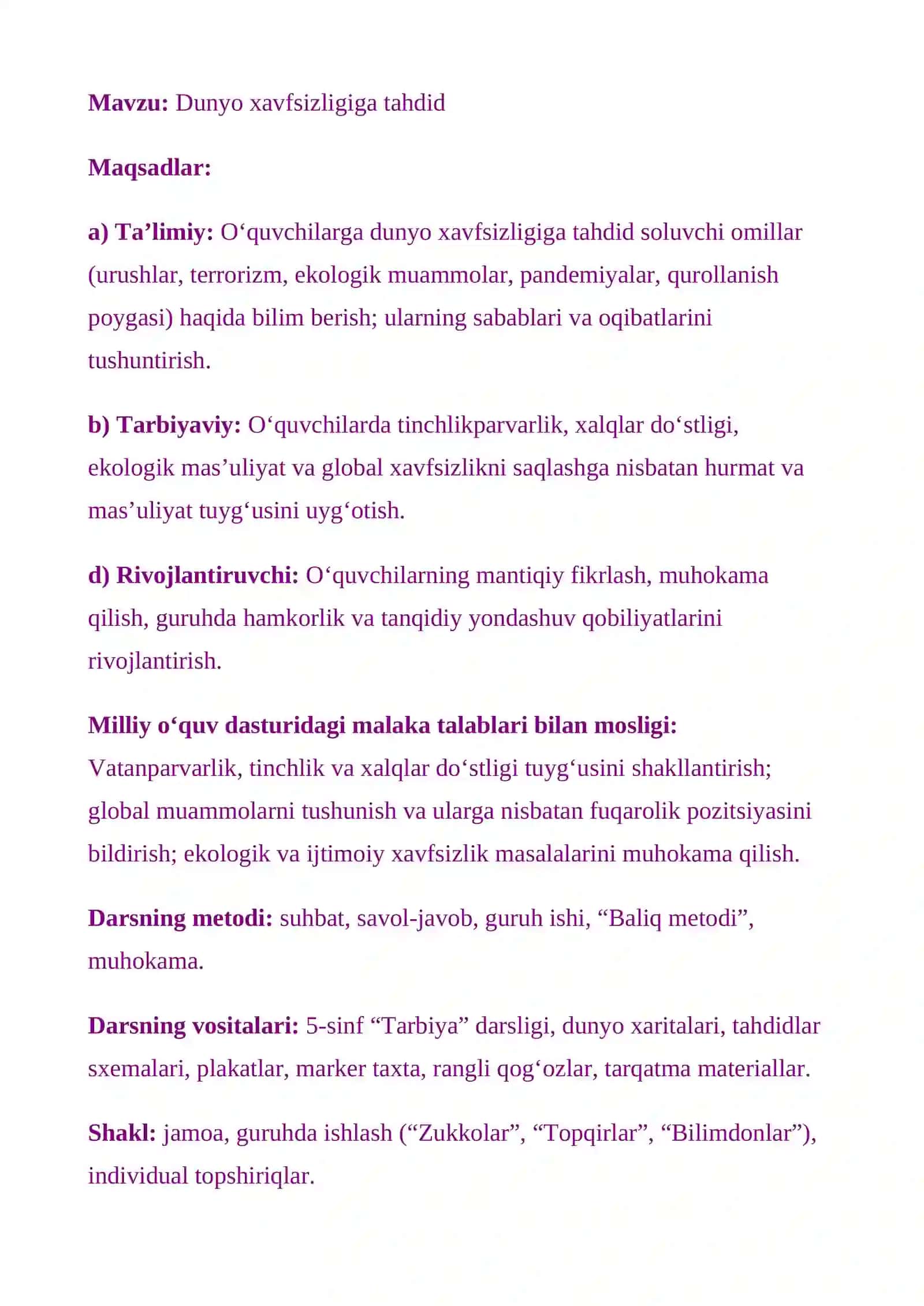 Dunyo xavfsizligiga tahdid 2