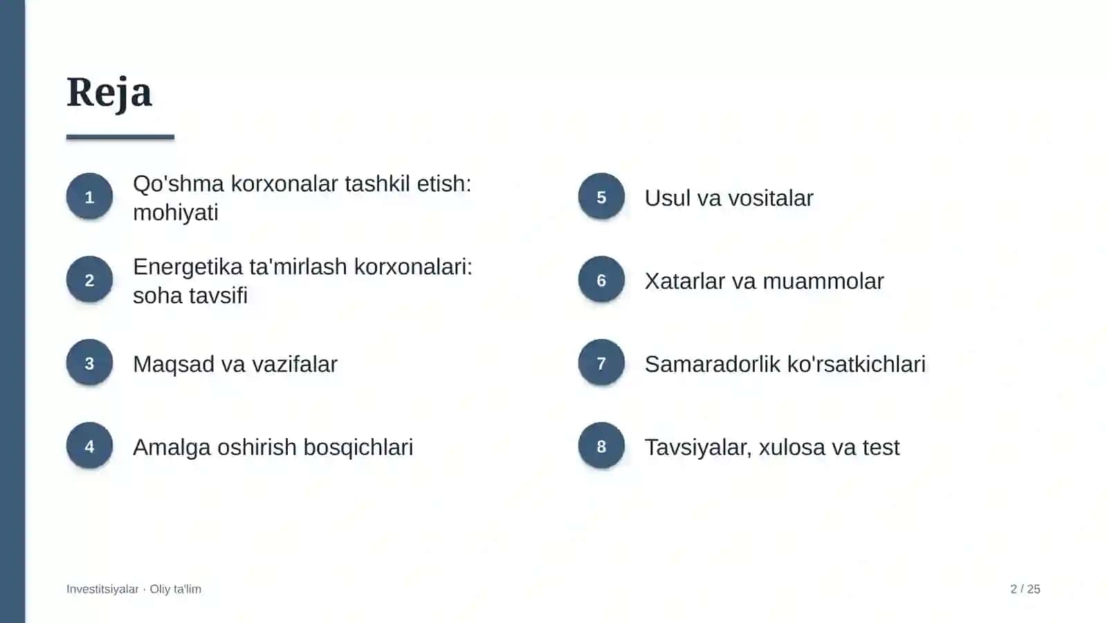 Energetika ta'mirlash korxonalarida qo'shma korxonalar tashkil etish 2