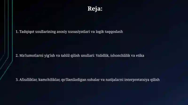 Miqdoriy va sifatiy tadqiqot metodlarining mantiqiy qiyosi 2