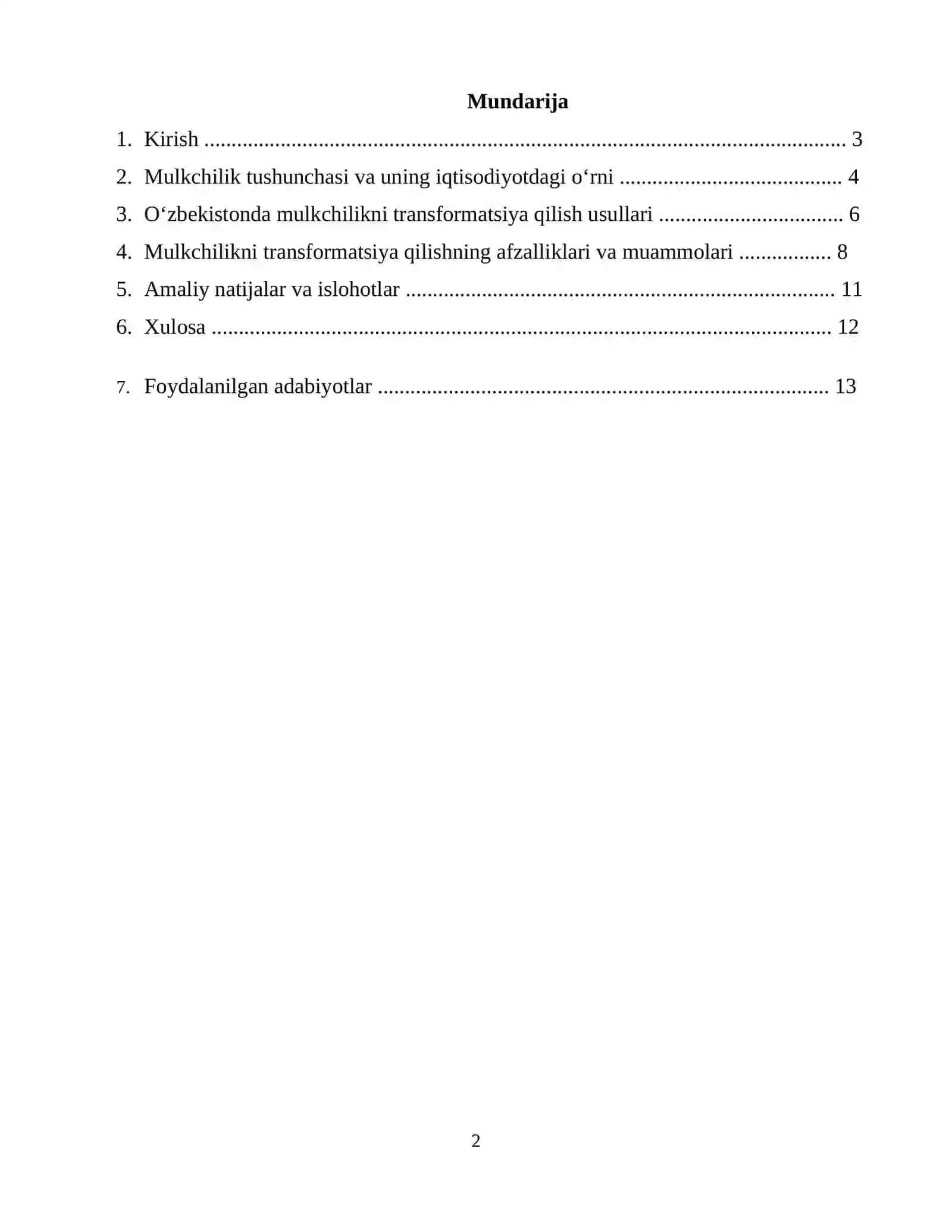 O’zbekiston Iqtisodiyotida Mulkchilikni Transformatsiya Qilish Usullari 2
