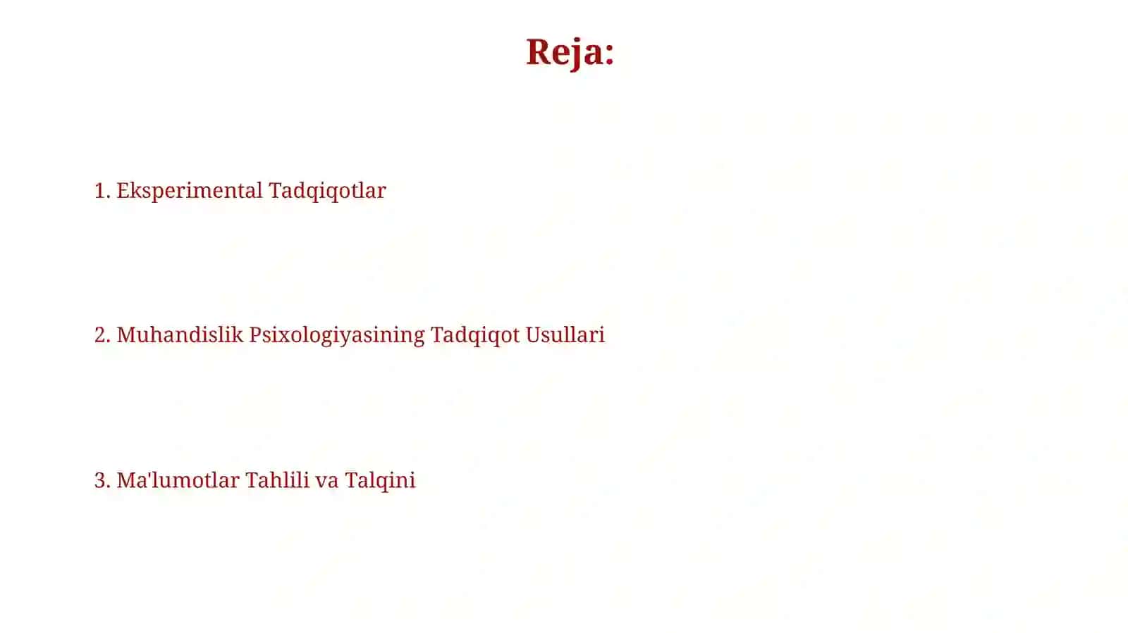 Muhandislik psixologiyasining tadqiqot metodlari 2