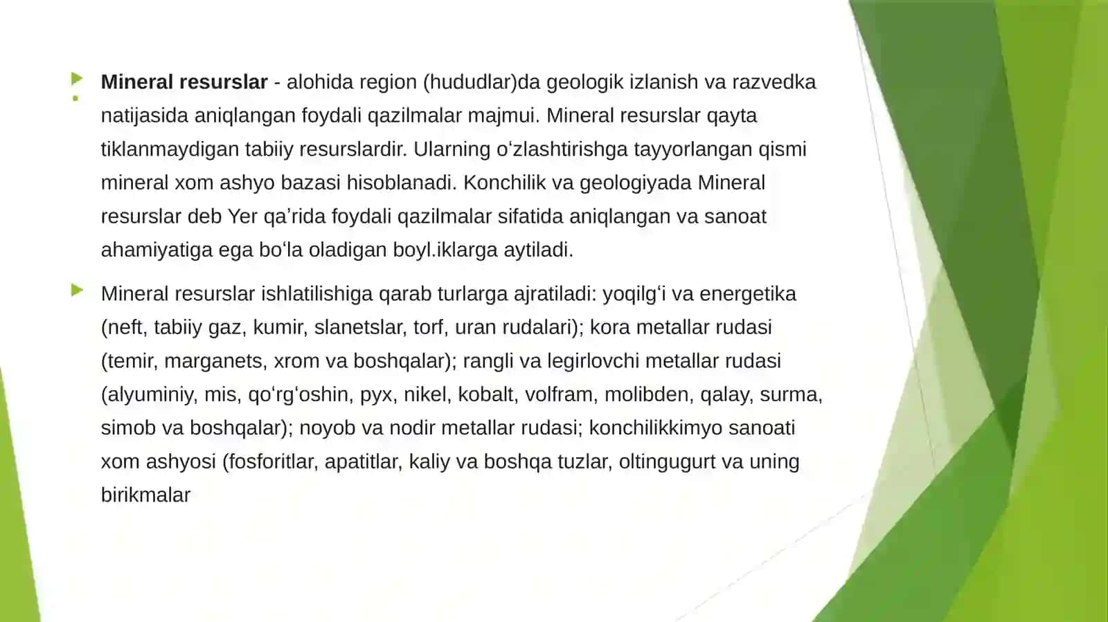 Jahonning mineral resuslari 2
