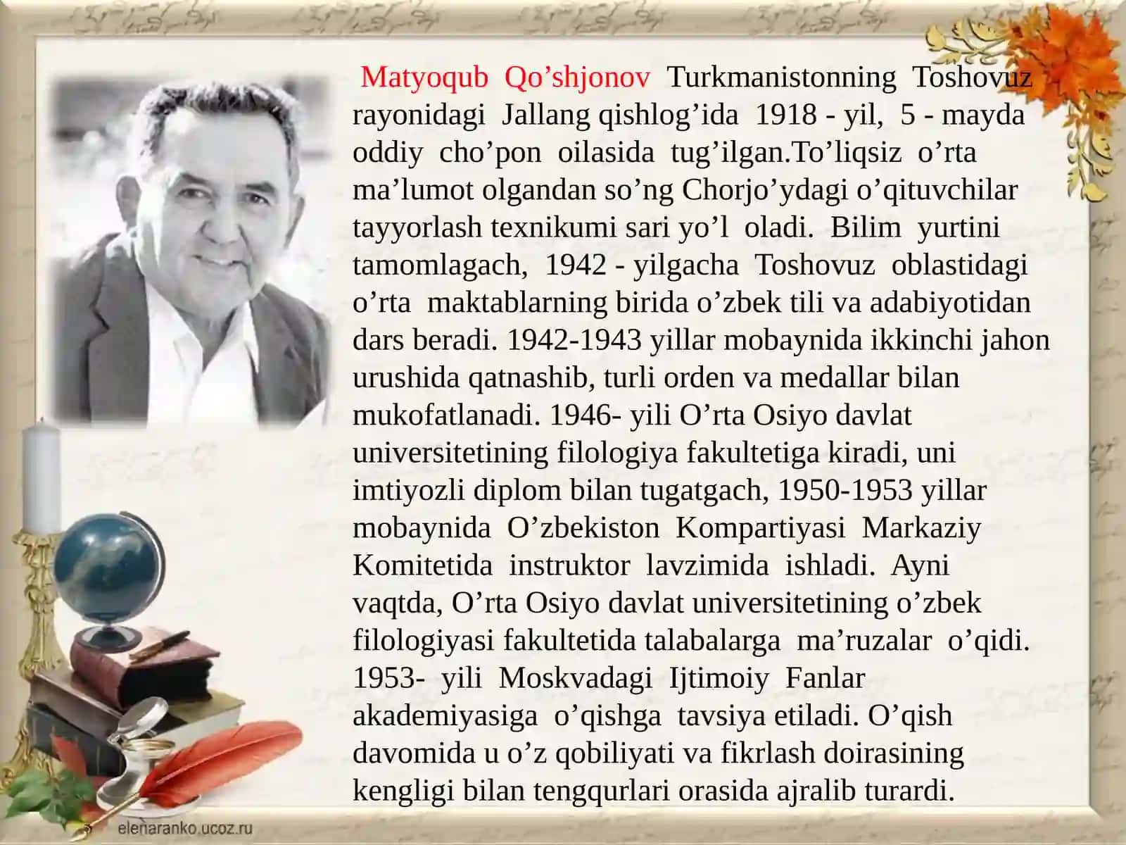 M.Qo’shjonovning “O’zbekningo’zligi” kitobidayozuvchimahoratinikashfetishsan’ati 2