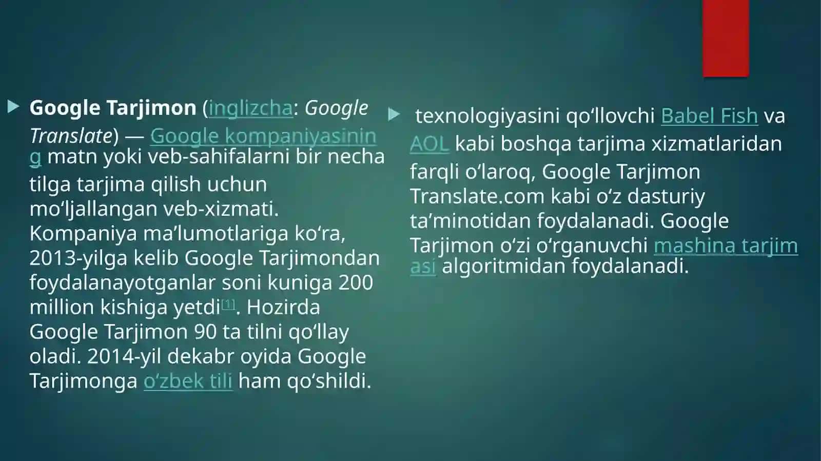Google translator tarjimasini leksik va grammatik jihatdan analiz qilish (4) 2