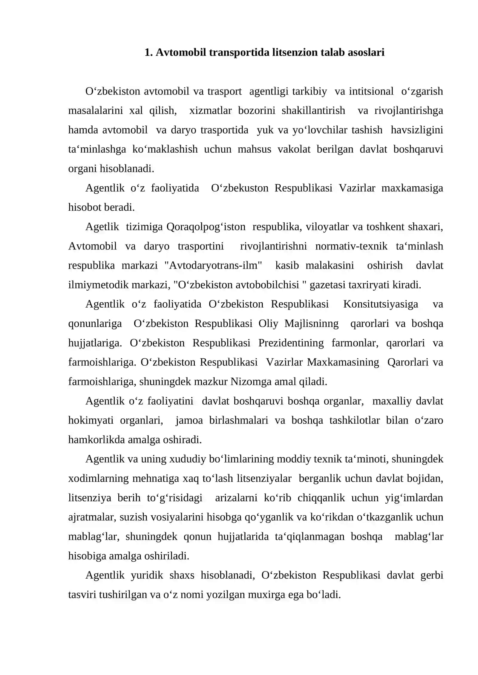 Muhandislik faoliyatida qo’llaniladigan litsenzion talab soslari 2