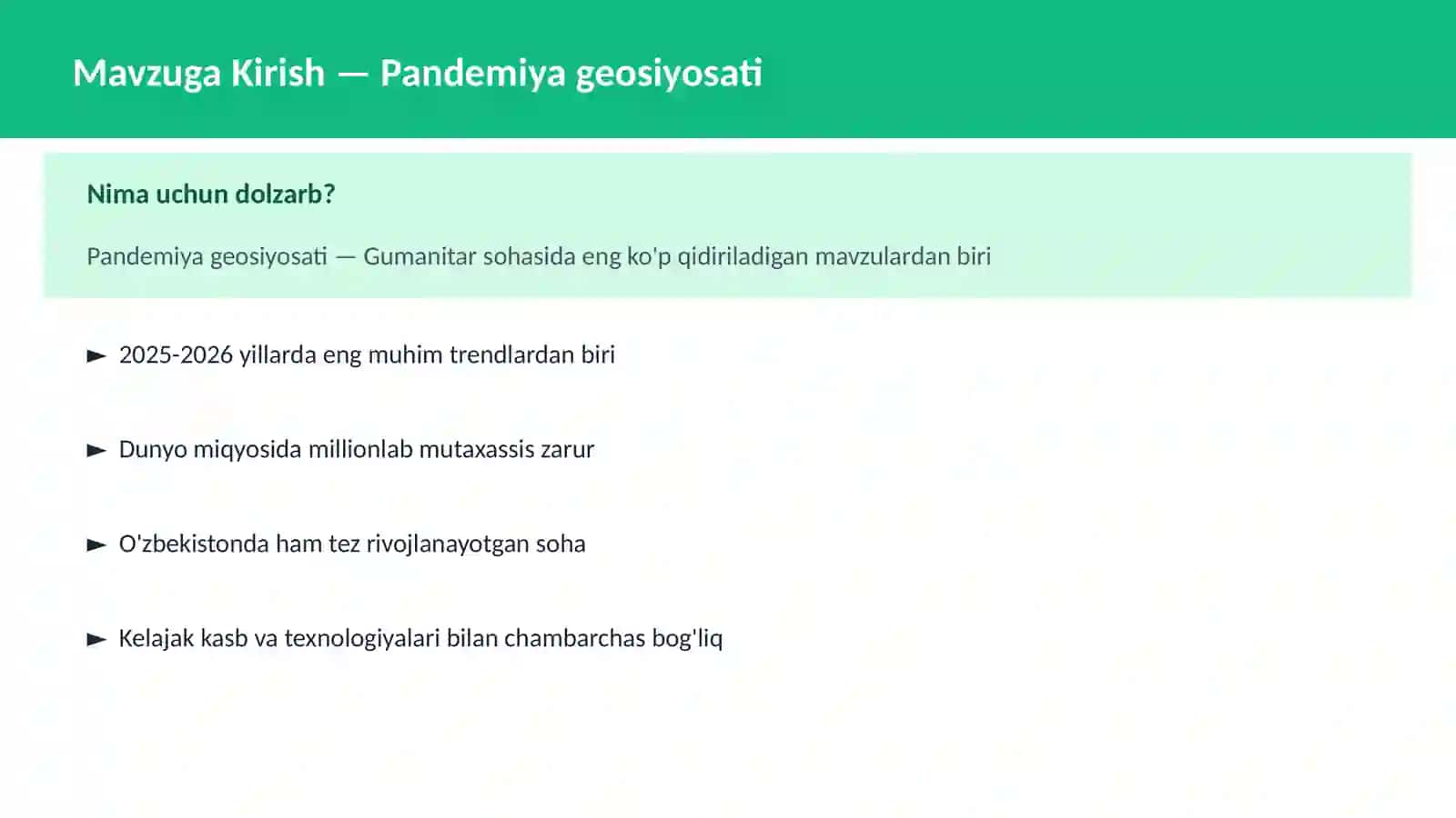 Pandemiya geosiyosati 2