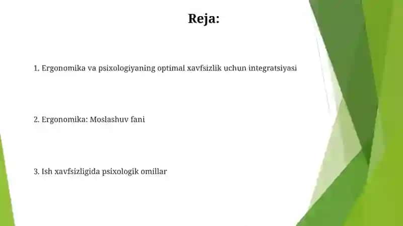 Faoliyat xavfsizligini ta’minlashning ergonomika va psixologik asoslari 2