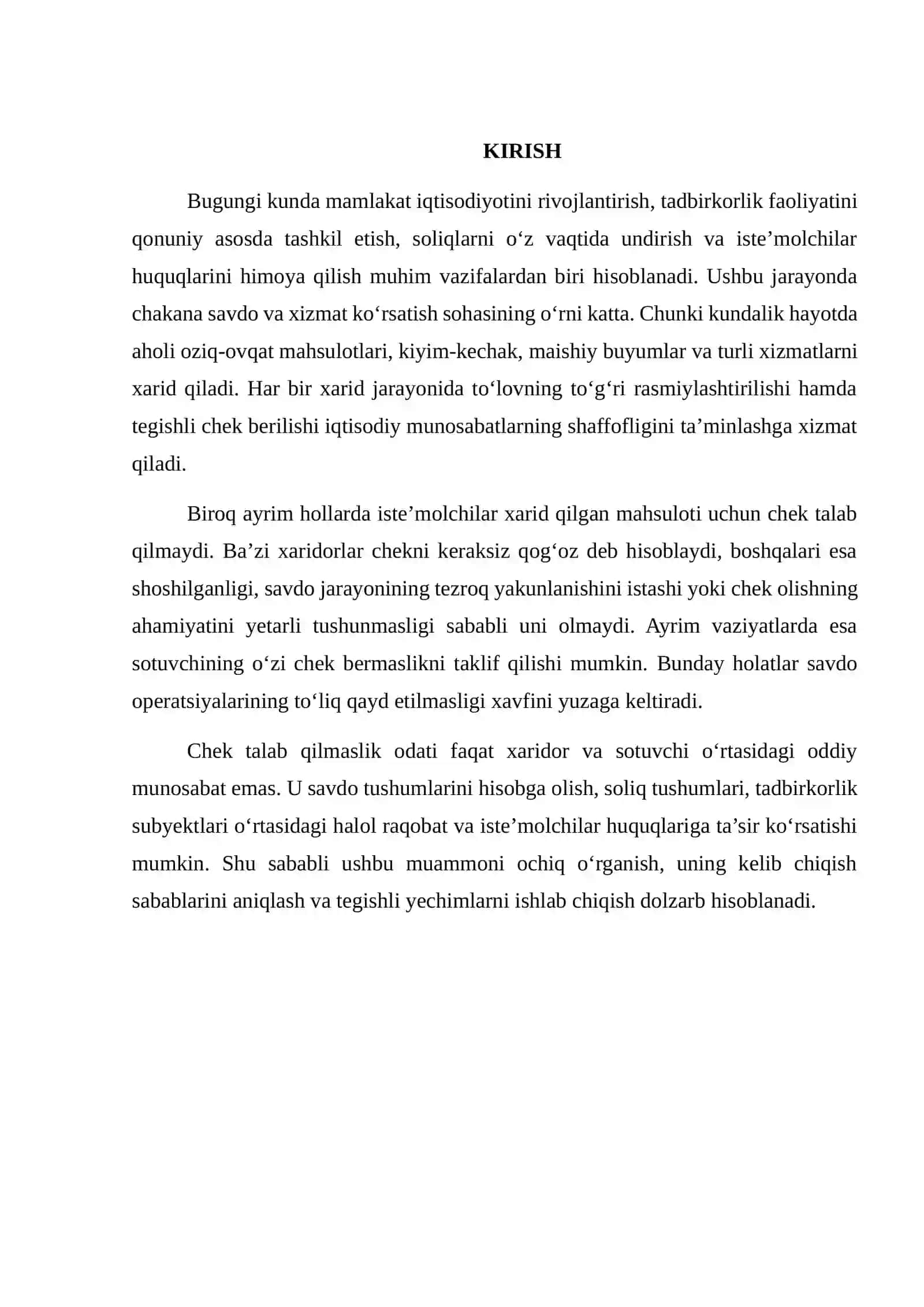 ISTE’MOLCHILARNING CHEK TALAB QILMASLIK ODATLARI VA UNING TOVAR AYLANMASIGA TA’SIRINI O‘RGANISH 2