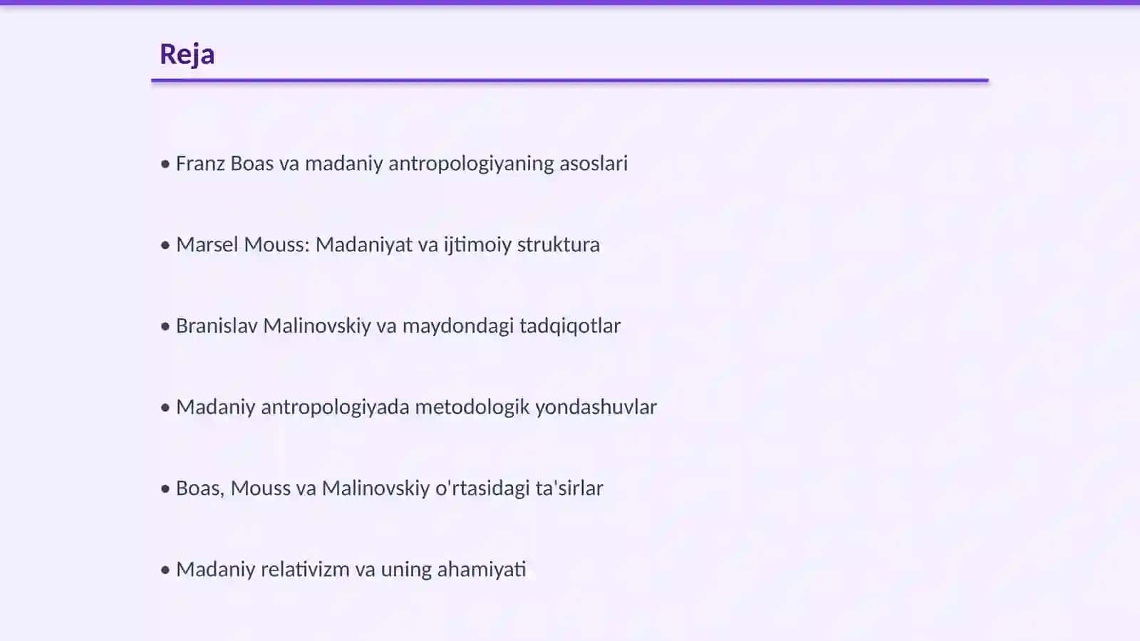 Madaniy antropologiya Franz Boas Marsel Mouss Branislav Malinovskiy hayoti 2