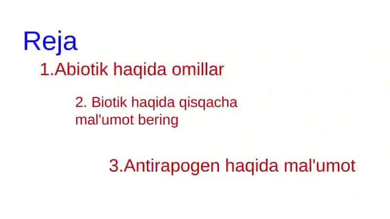 Organizimlarning tarqalish Omillari Abiotik Biotik Antropogen omillar. 2