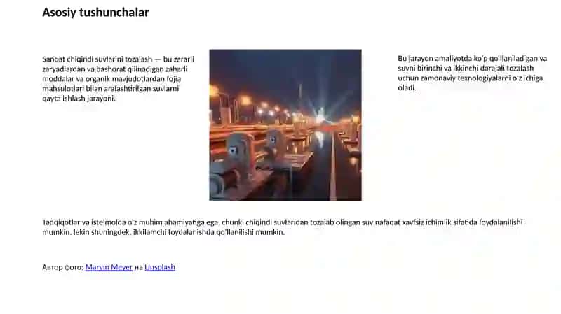 Sanoat chiqindi suvlarini tozalash va ikkilamchi foydalanish texnologiyasi 2