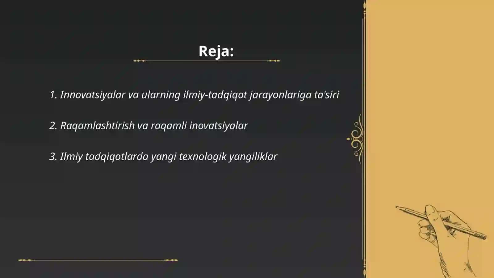 Novatsiya va innovatsiyalar hozirgi zamon ilmiy tadqiqotlarining tarkibiy qismi sifatida 2