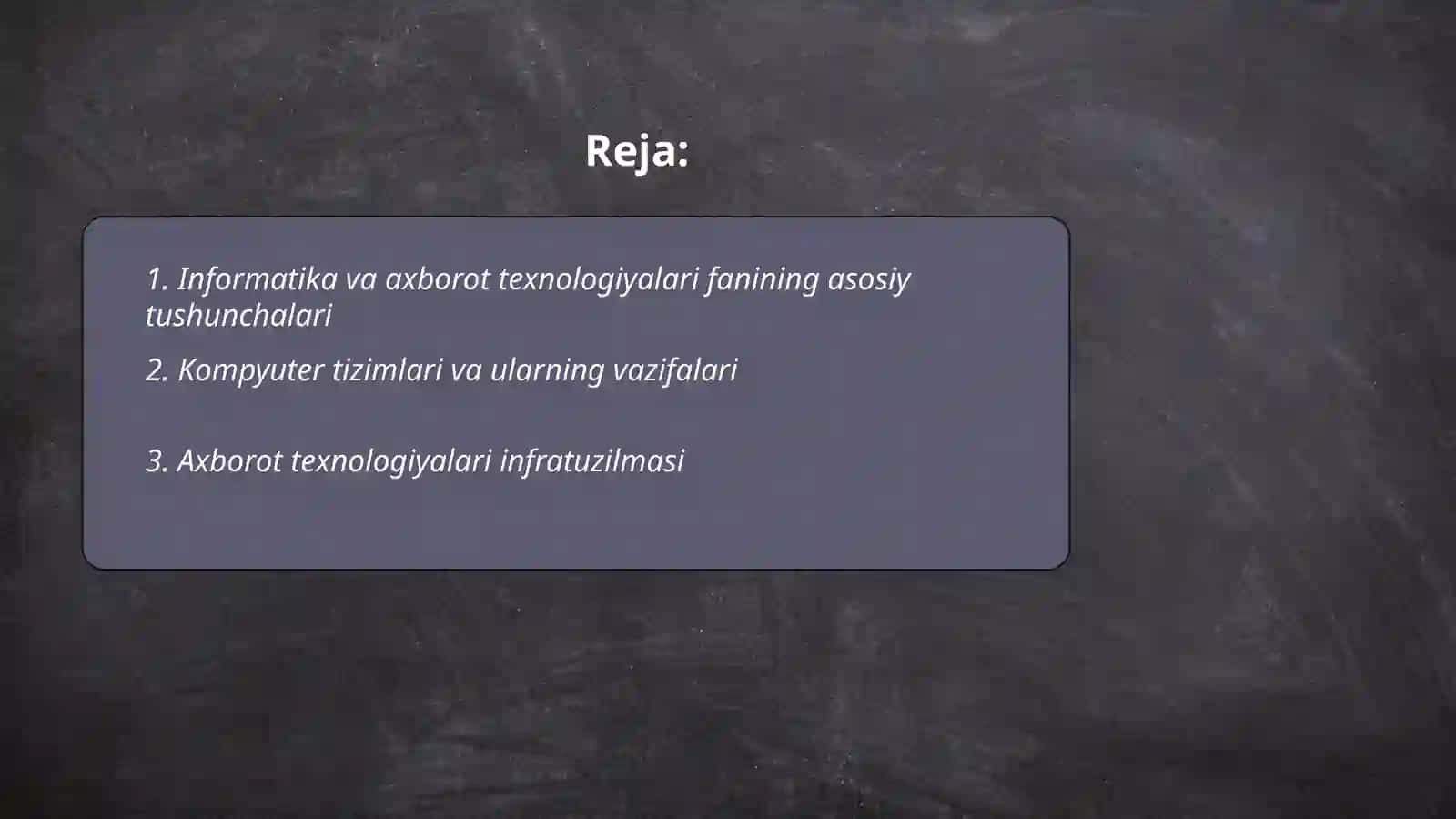 Informatika va axborot texnologiyalari fani 2