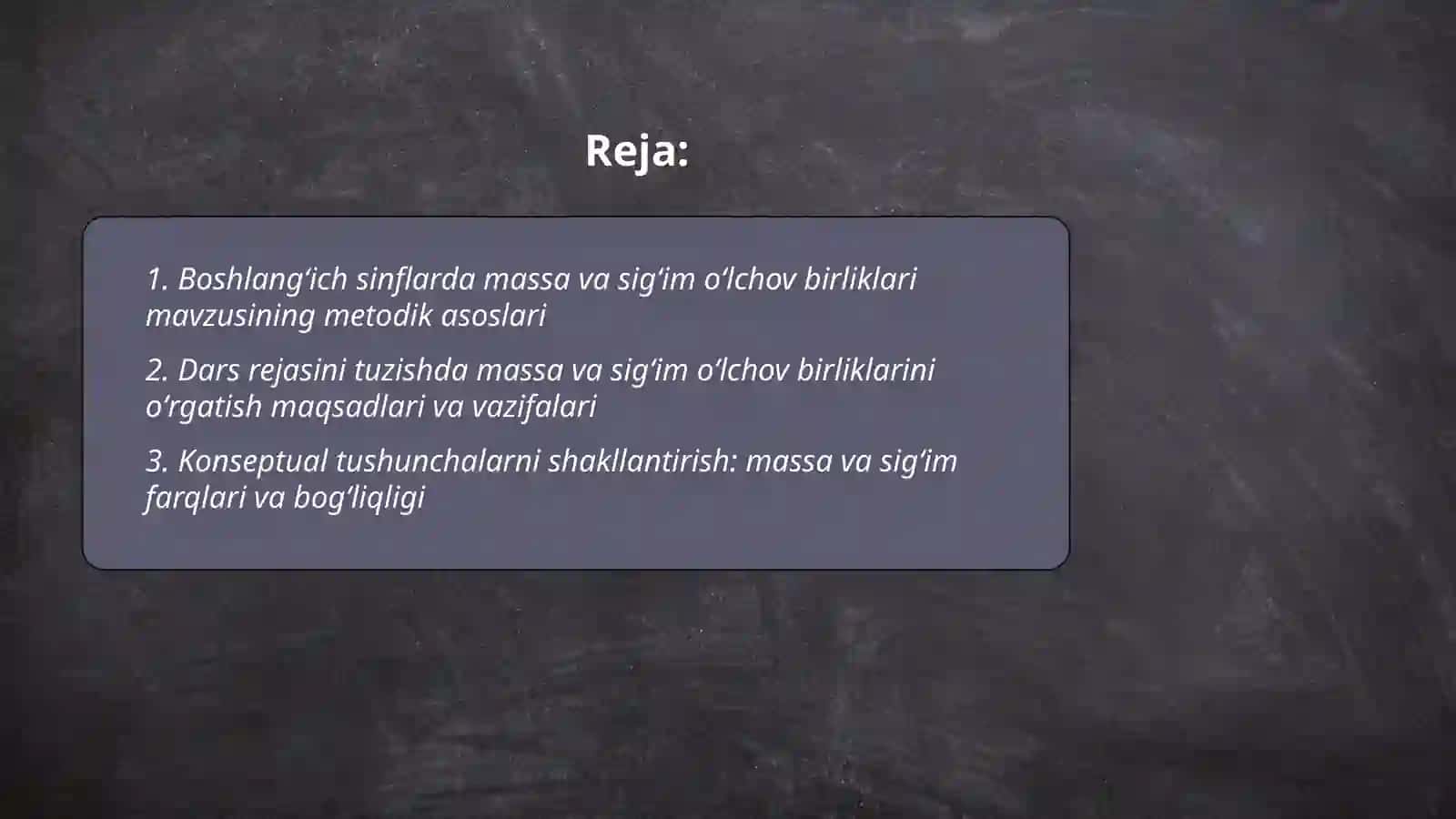 Boshlangʻich sinflarda massa va sigʻim oʻlchov birliklarini oʻrgatish metodikasi 2