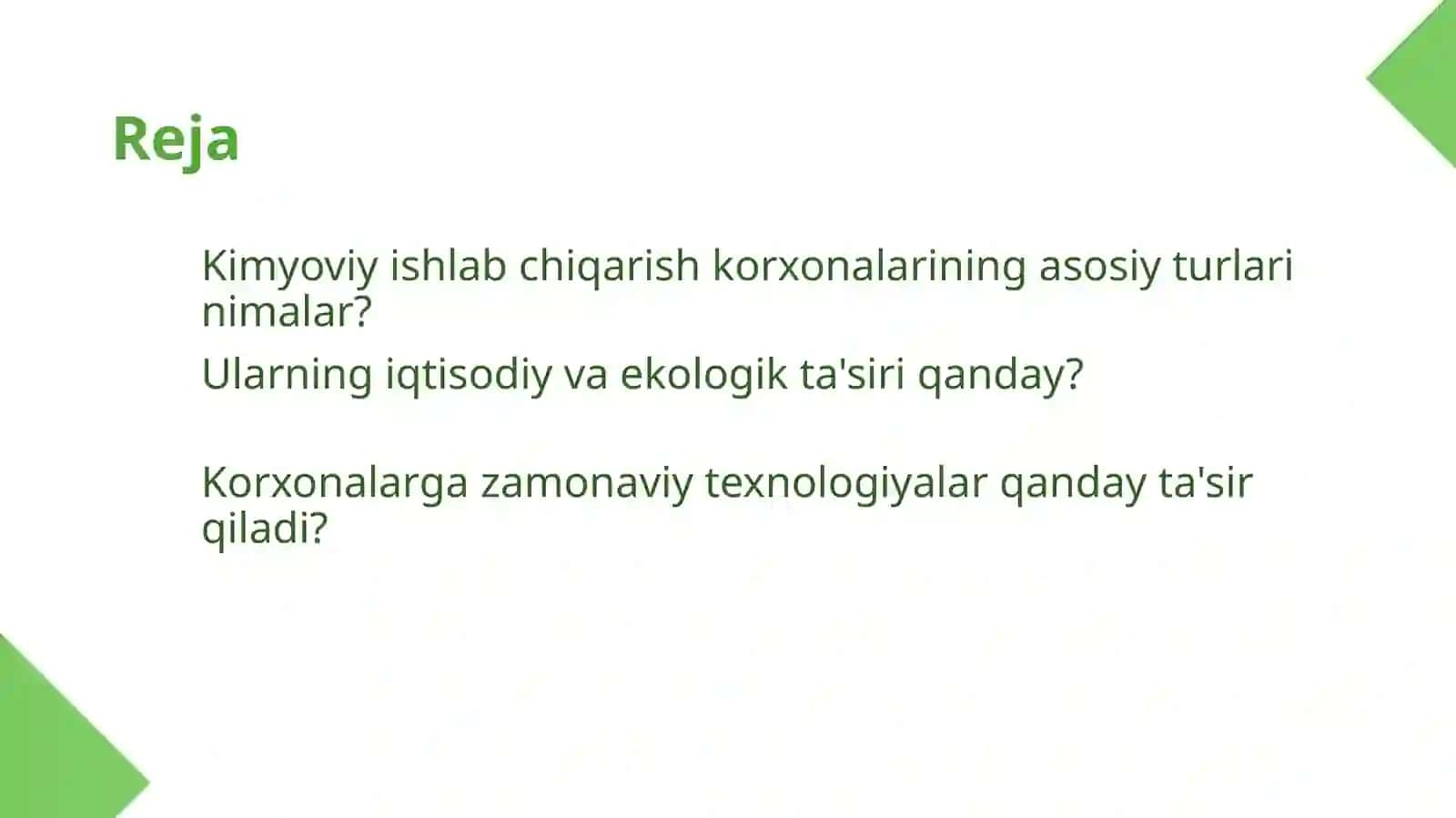 Kimyoviy ishlab chiqarish korxonalar haqida 2