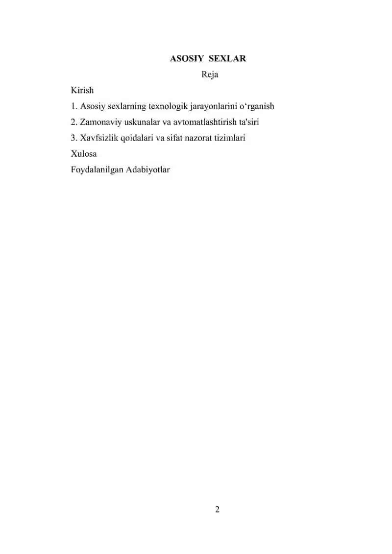 MASHINASOZLIK ZAVODLARIDA ASOSIY SEXLAR 2