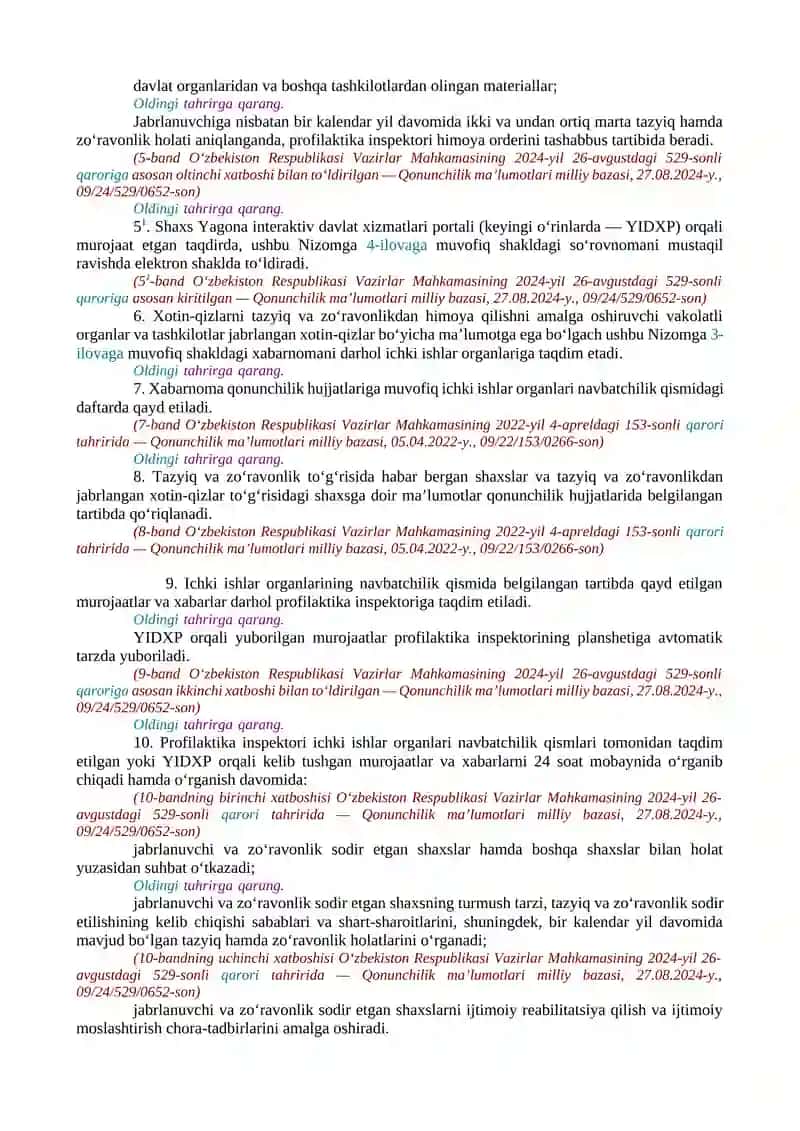 Xotin-qizlarni tazyiq va zo‘ravonlikdan himoya qilish to‘g‘risida 2