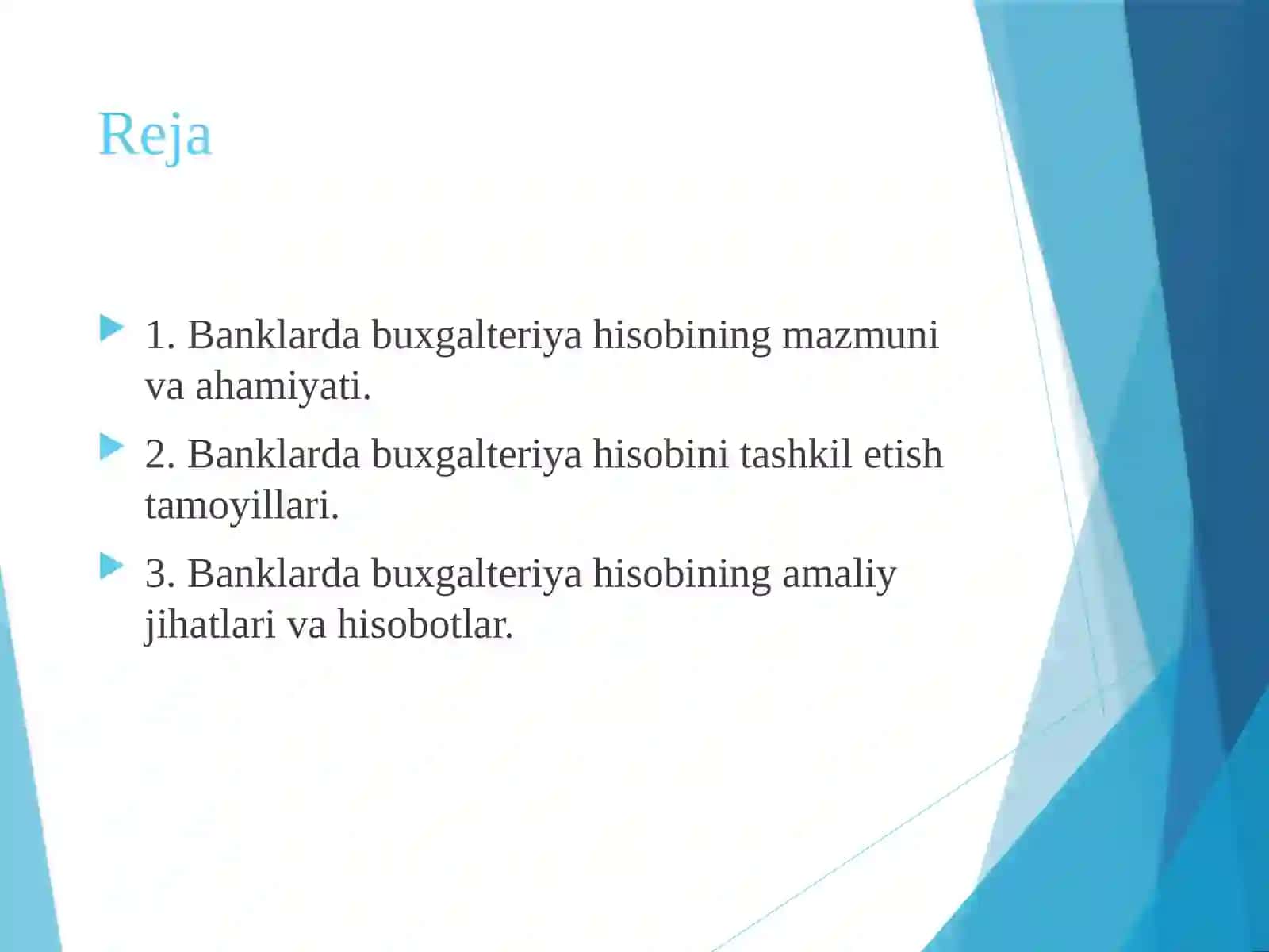BANKLARDA BUXGALTERIYA HISOBINI TASHKIL QILISH 2