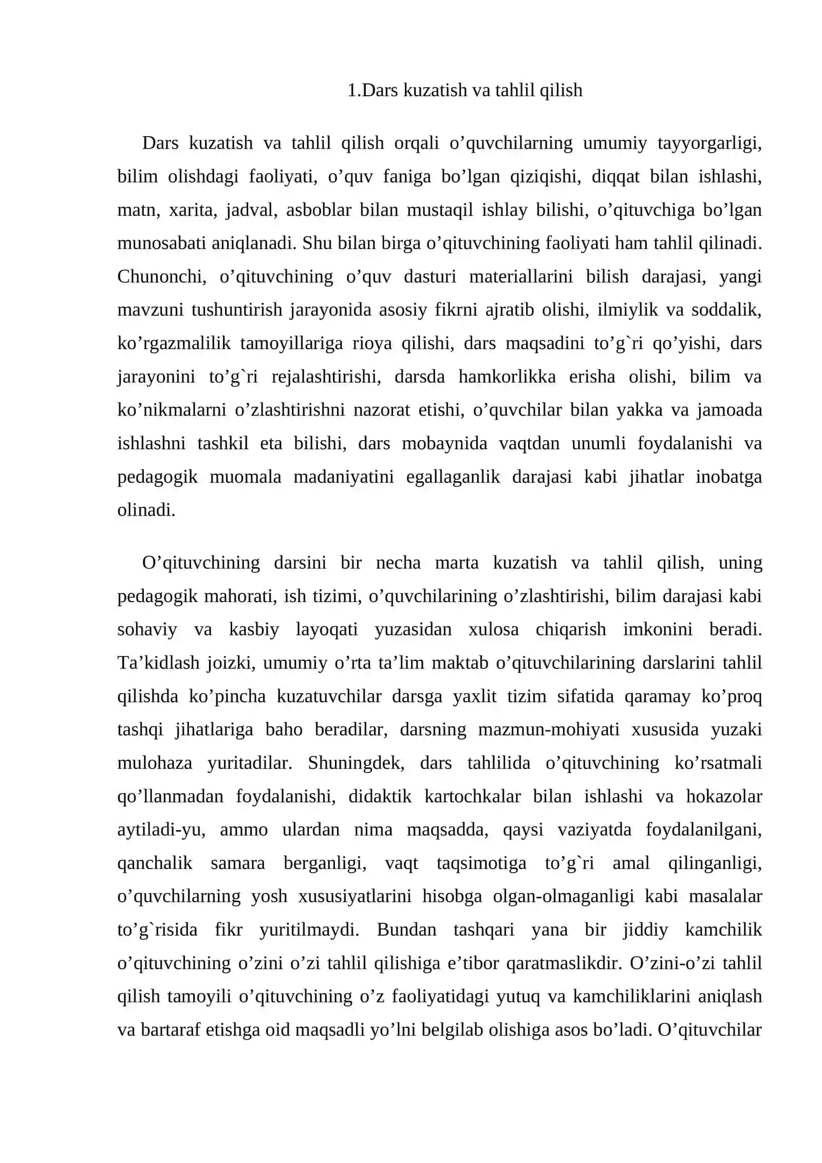 DARS TAHLILINING TURLARI 2