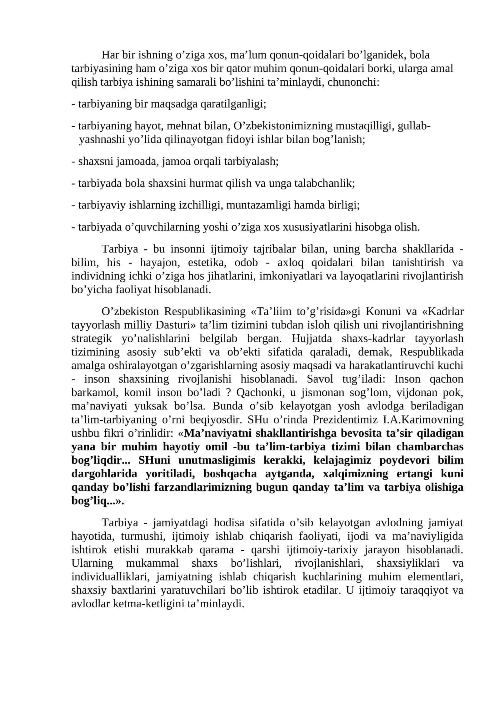 Tarbiyaning tarkibiy qismlari 2