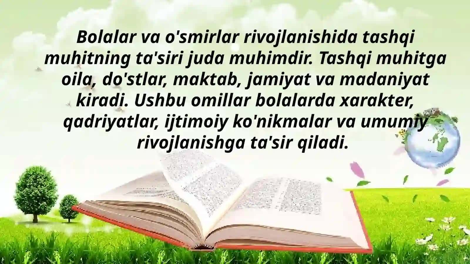Bolaga tashqi muhitni taʼsiri 2