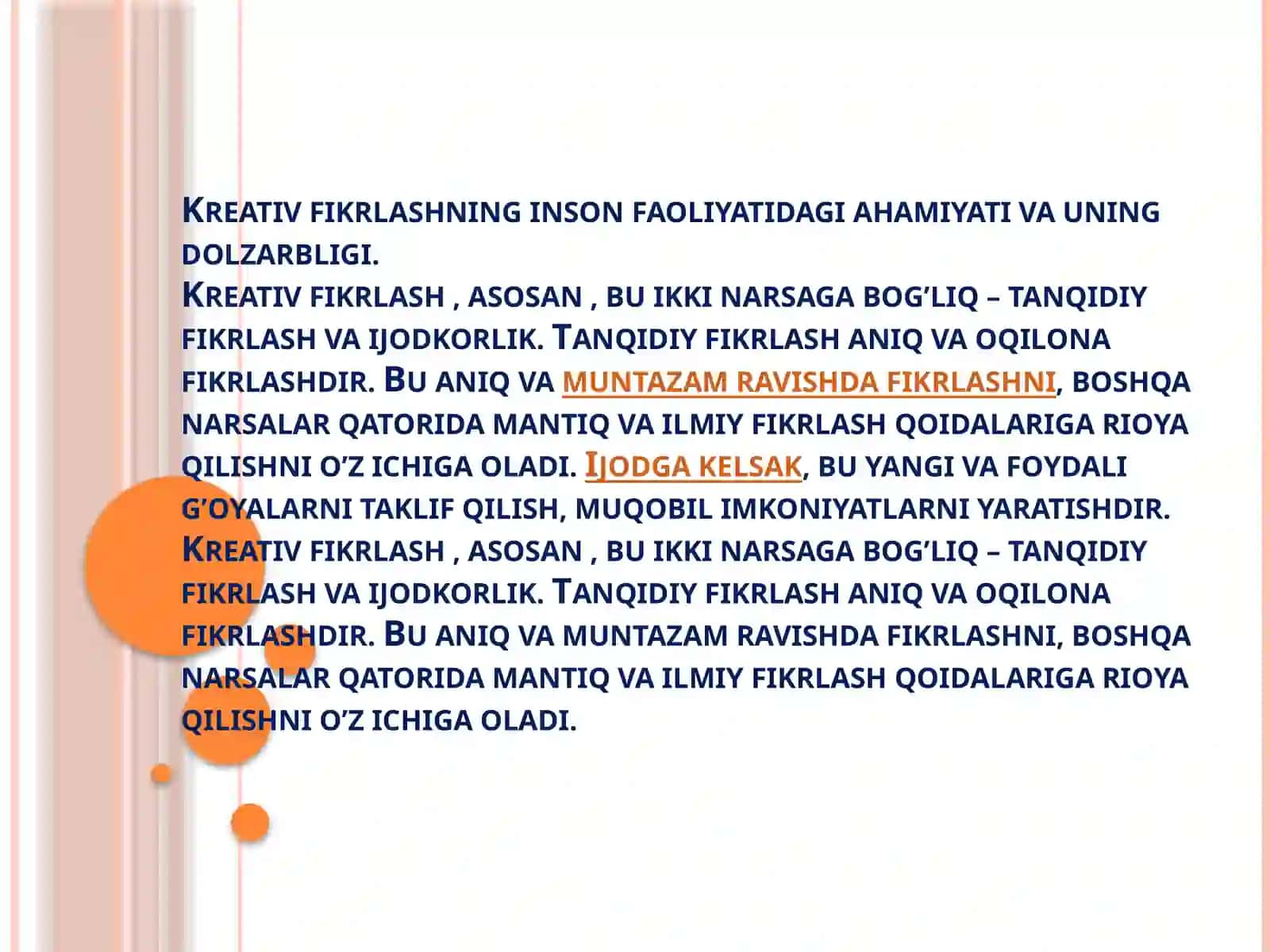 Kreativ fikrlashning insonga ahamiyati va uning dolzarbligi 2