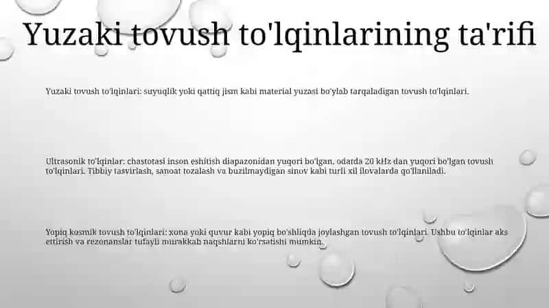 Yopiq Hajmlar Tovush To'Lqinlari 2