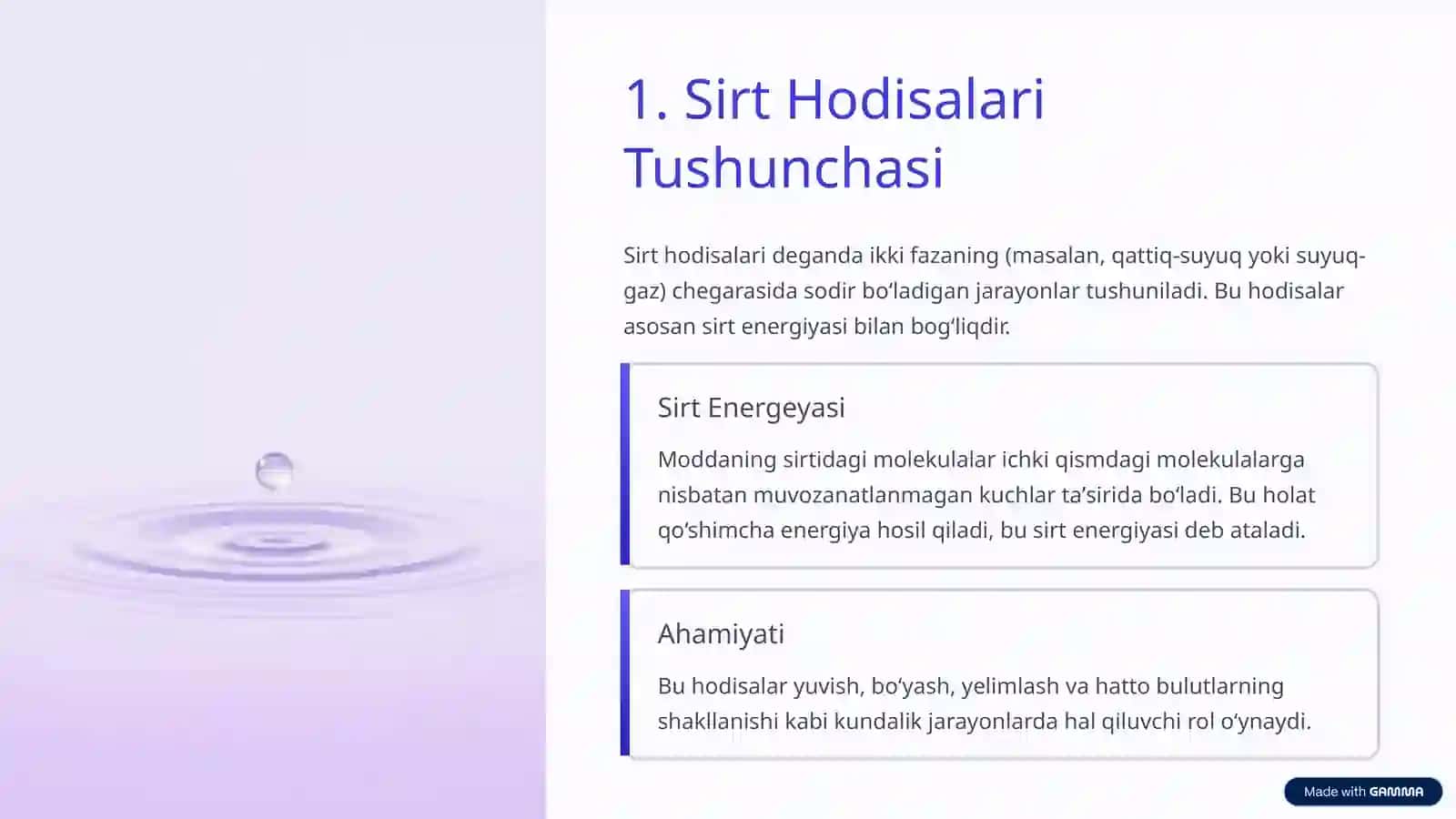Sirt Hodisalari, Adsorbsiya va Xromatografiya 2
