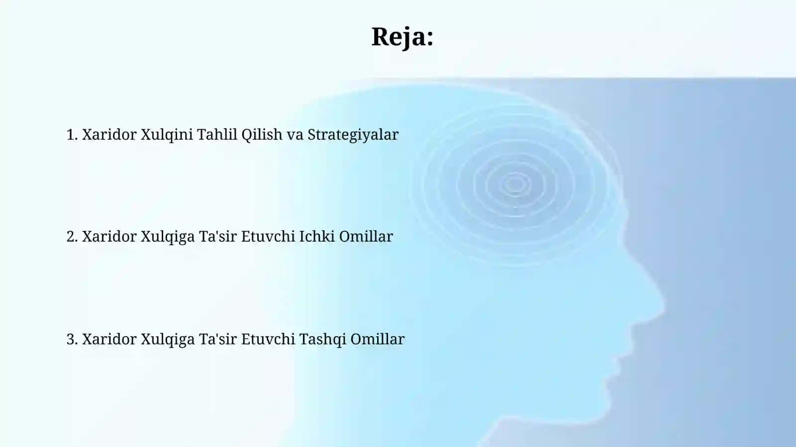 Iste'molchi xulq atvoriga ta'sir etuvchi omillar 2