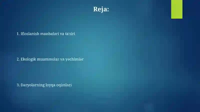 Daryolarning loyqa oqiziqlari 2