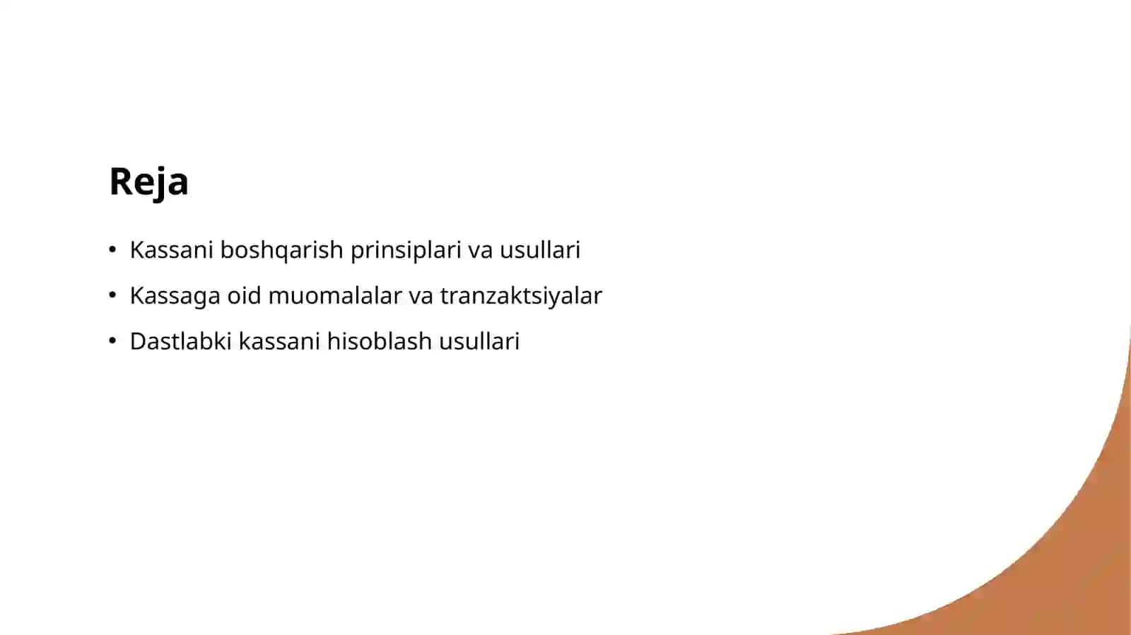 Budjet tashkilotlarida kassa va kassa muolalari hisobi 2