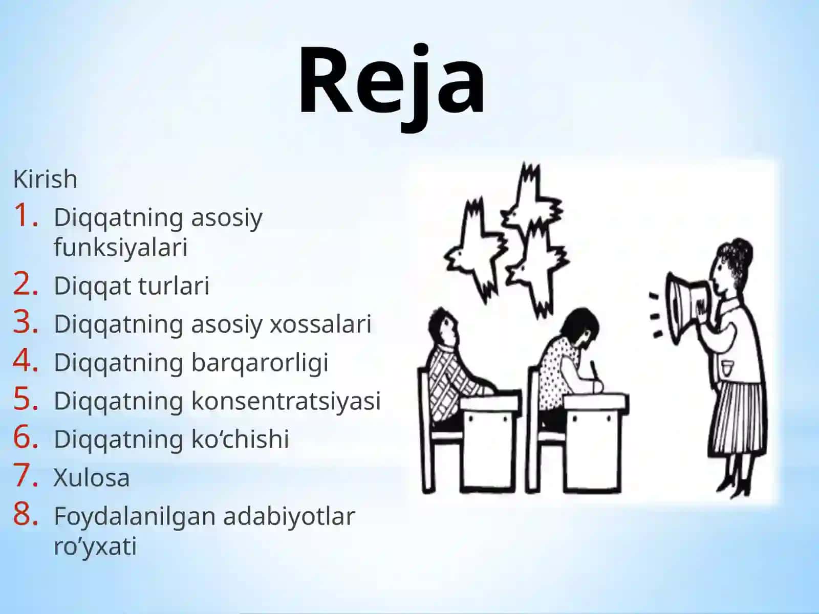 Axborotni qabul qilishda e’tiborning ahamiyati. 2