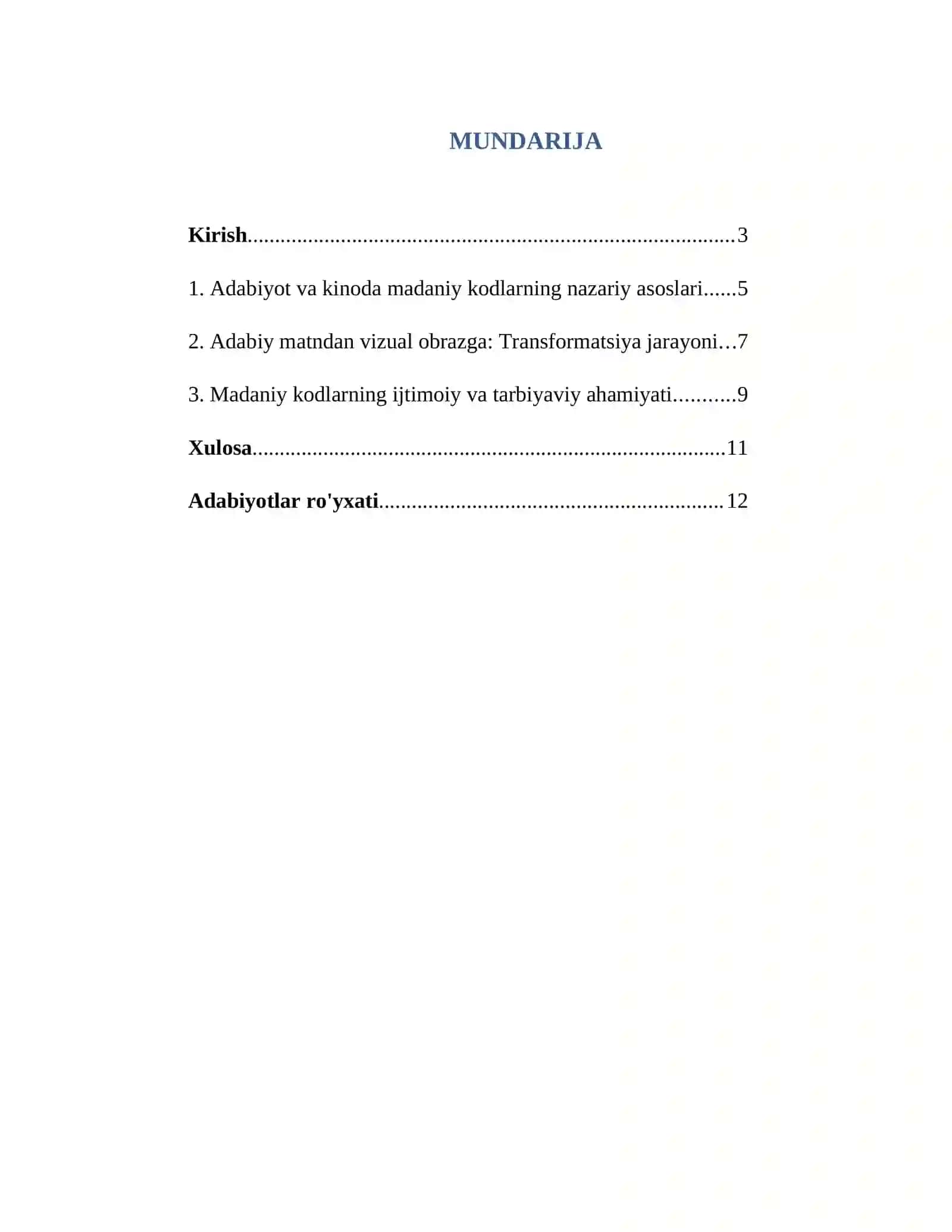 Kino va adabiyotda madaniy kodlar: Intertekstuallik va vizual bayon etish dialektikasi 2