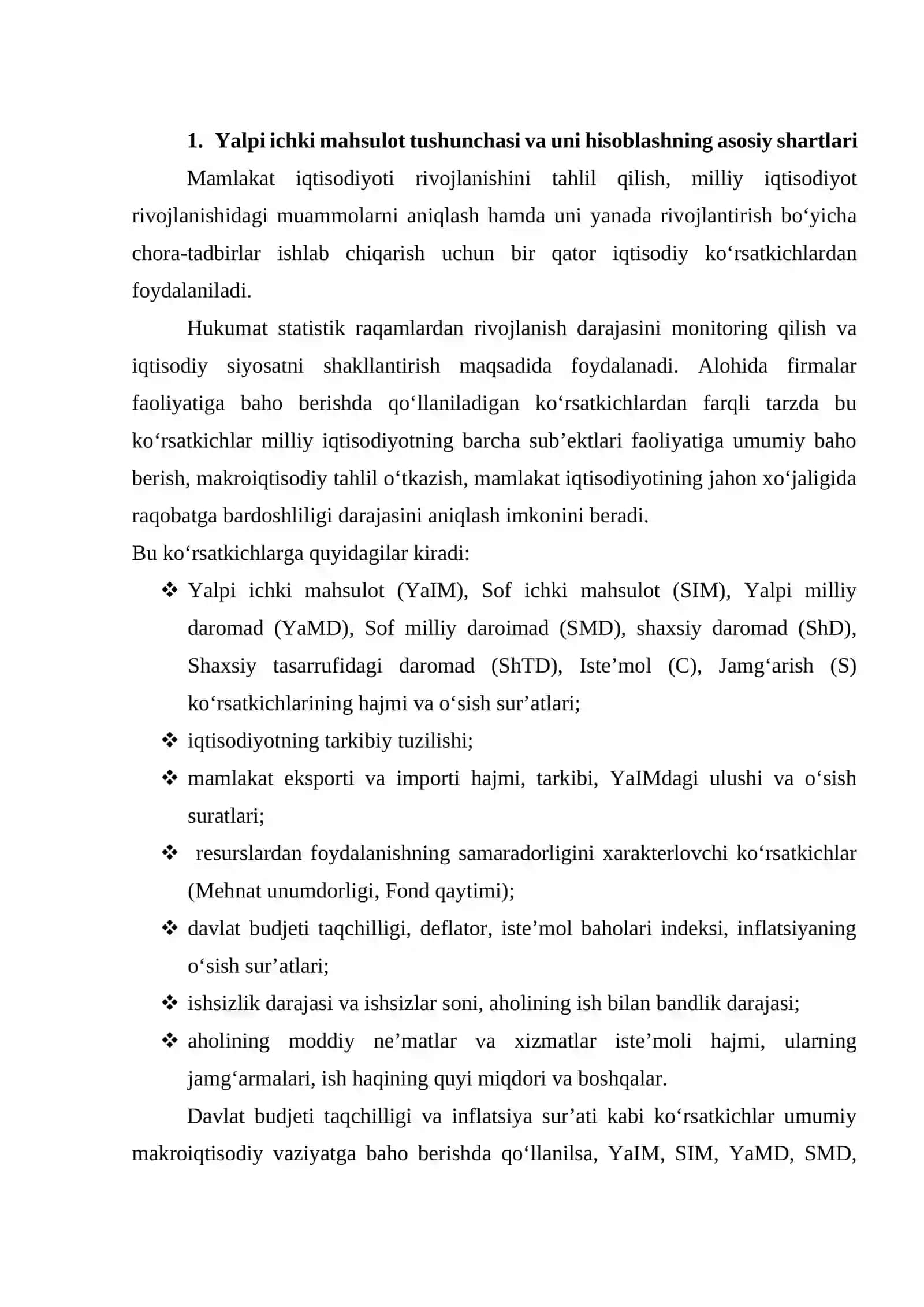 O’ZBEKISTON RESPUBLIKASINING YAIMNING TARKIBIDAGI O’ZGARISHLAR TAHLILI 2
