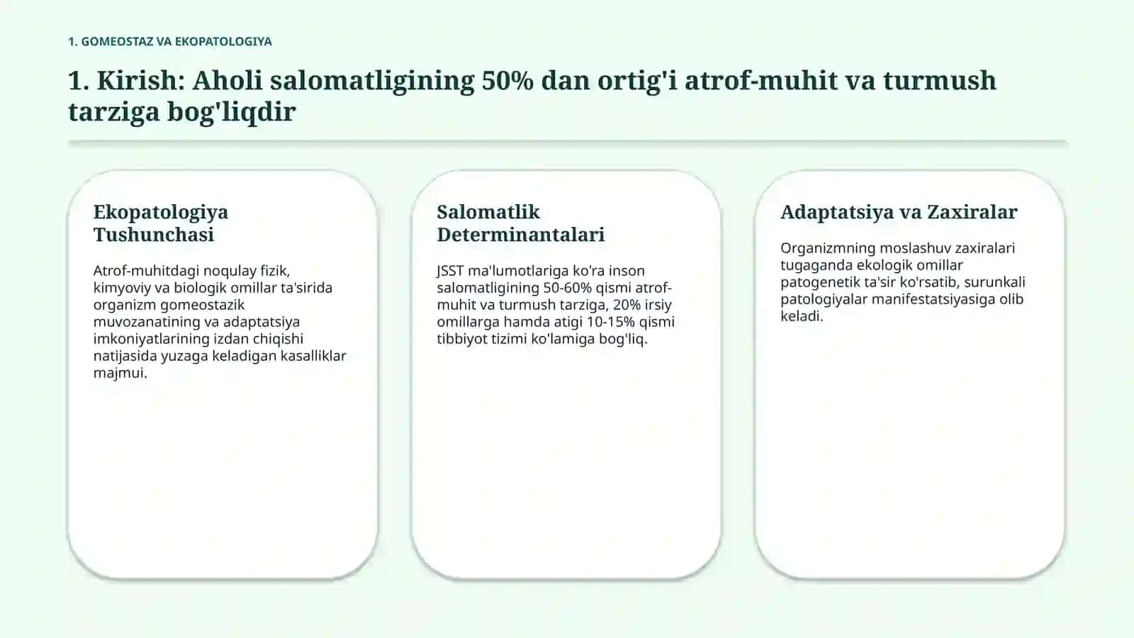 Tashqi muhit omillari bilan belgilanuvchi xastaliklar — 15 slayd 2
