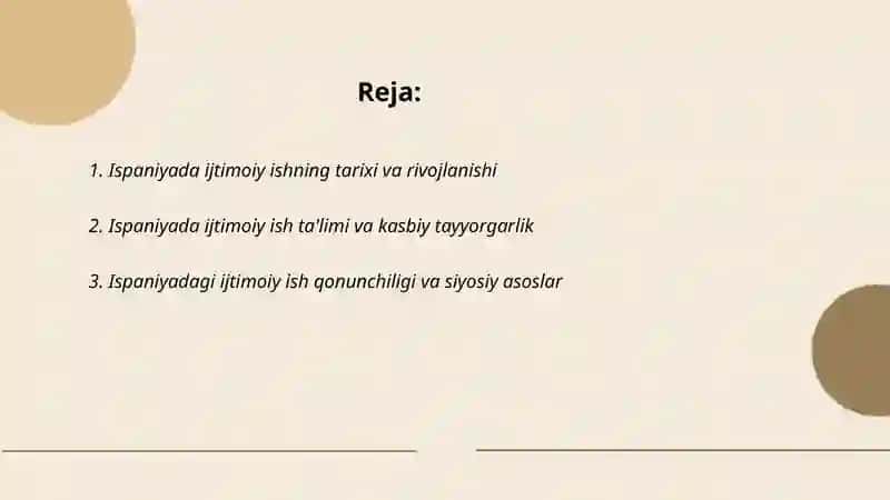 Ijtimoiy ish asoslari Ispaniya misolida 2