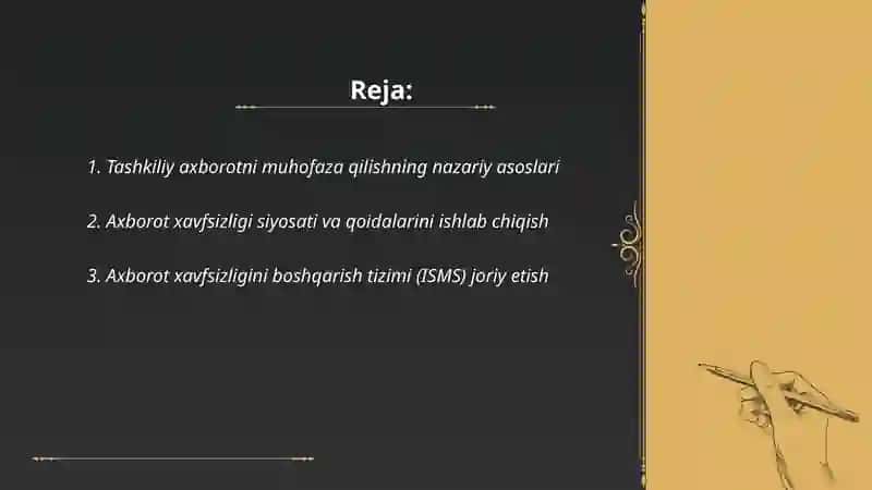 Tashkiliy axborotni muhofaza qilish 2