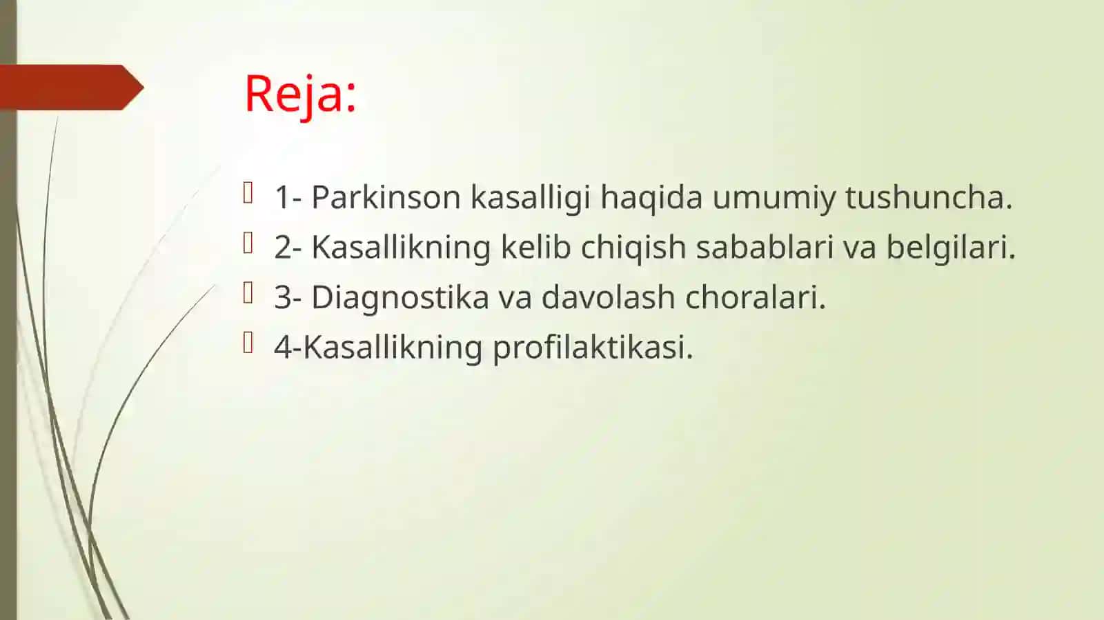 Parkinson kasalligi 2