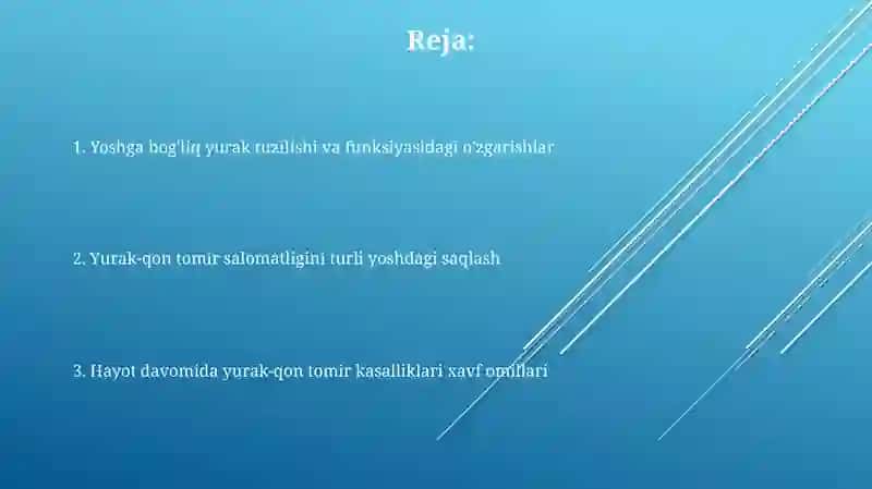 Yoshga bog'liq yurak tuzilishi va funksiyasidagi o'zgarishlar 2