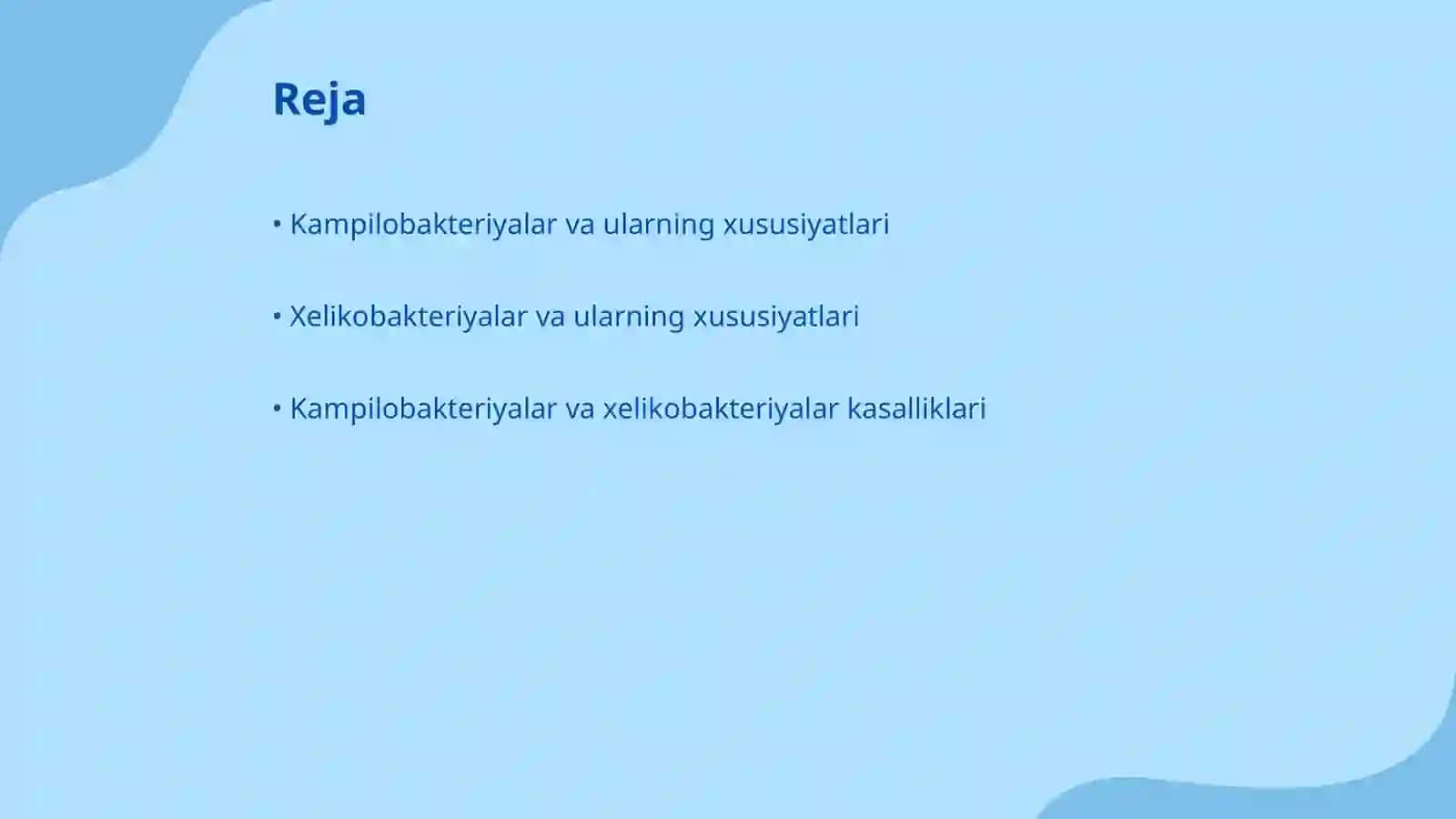 Kampilobakteriyalar, xelikobakteriyalar va ularning amaliyotdagi ahamiyati 2