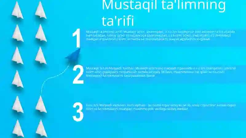 Mustaqil TaʼLim Maqsadi, Vazifasi 2